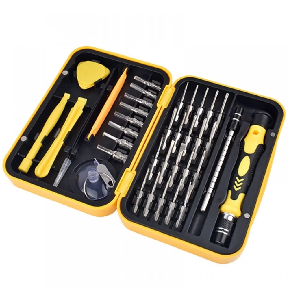 Picture of Watch Mobile Phone Disassembly Repair Tool Multi-function Deep Hole 38 in 1 Combination Screwdriver Set(Yellow)